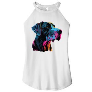 Great Dane Pop Art Great Dane Lovers Women's Perfect Tri Rocker Tank