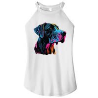 Great Dane Pop Art Great Dane Lovers Women's Perfect Tri Rocker Tank