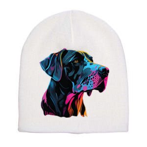 Great Dane Pop Art Great Dane Lovers Short Acrylic Beanie