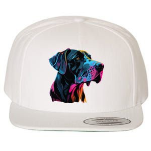 Great Dane Pop Art Great Dane Lovers Wool Snapback Cap