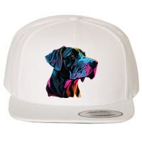 Great Dane Pop Art Great Dane Lovers Wool Snapback Cap