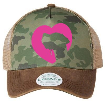 Great Dane Profile Heart Pink Legacy Tie Dye Trucker Hat