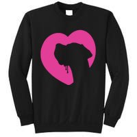 Great Dane Profile Heart Pink Sweatshirt