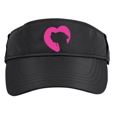 Great Dane Profile Heart Pink Adult Drive Performance Visor