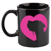 Great Dane Profile Heart Pink 11oz C Handle Ceramic Mug