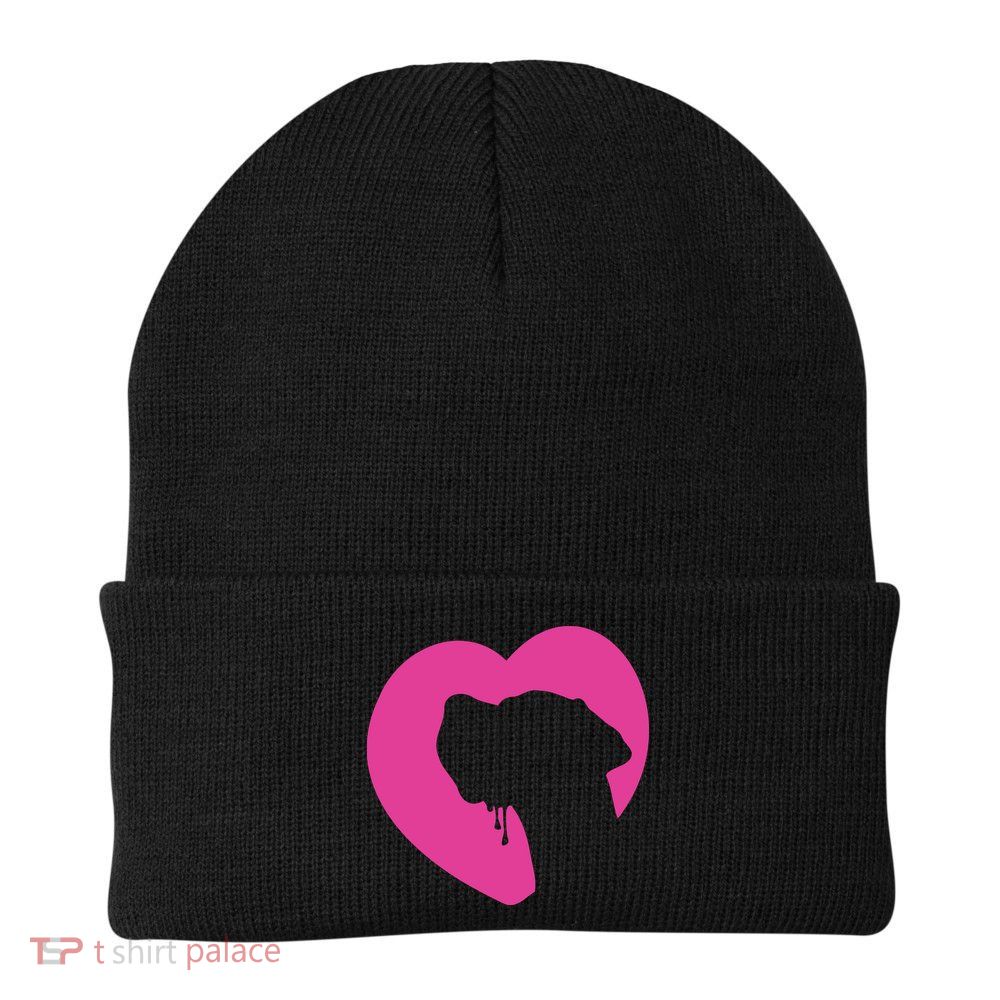 Great Dane Profile Heart Pink Beanie