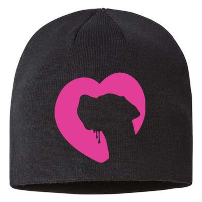 Great Dane Profile Heart Pink Sustainable Beanie