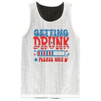 Getting Drunk Please Wait 4th Of July Mesh Reversible Basketball Jersey Tank