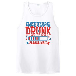 Getting Drunk Please Wait 4th Of July PosiCharge Competitor Tank