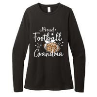 Game Day Proud Football Grandma Leopard Spirit T Tee Design Womens CVC Long Sleeve Shirt