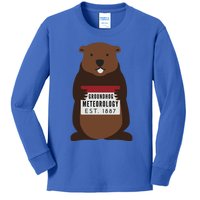 Groundhog Day Punxsutawney Phil Meteorologist Meteorology Gift Kids Long Sleeve Shirt