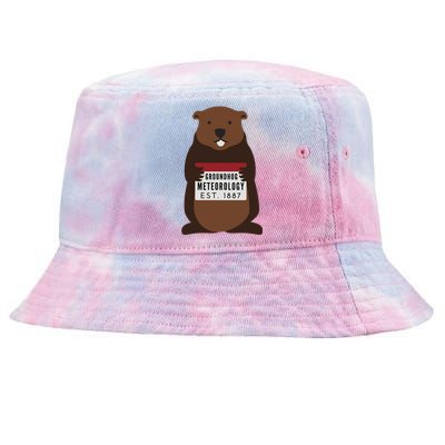 Groundhog Day Punxsutawney Phil Meteorologist Meteorology Gift Tie-Dyed Bucket Hat