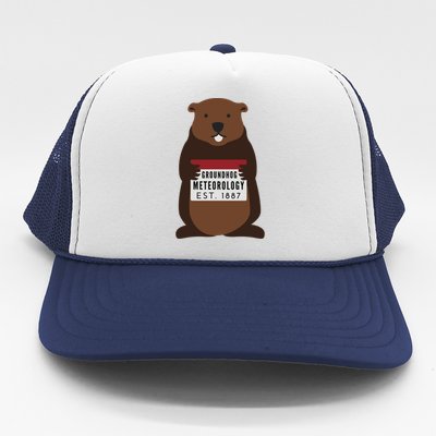 Groundhog Day Punxsutawney Phil Meteorologist Meteorology Gift Trucker Hat