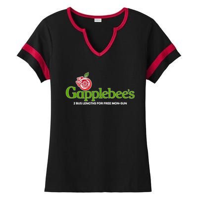 Gapplebees Drag Racing Gapped American Muscle Gift Ladies Halftime Notch Neck Tee