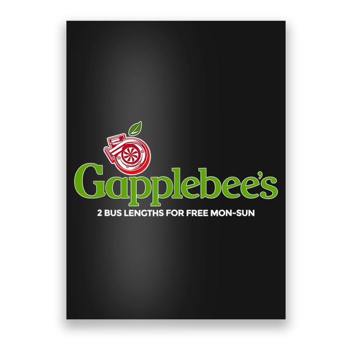 Gapplebees Drag Racing Gapped American Muscle Gift Poster