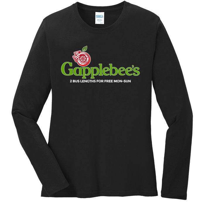 Gapplebees Drag Racing Gapped American Muscle Gift Ladies Long Sleeve Shirt