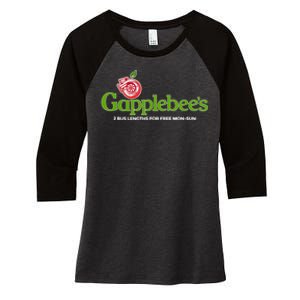 Gapplebees Drag Racing Gapped American Muscle Gift Women's Tri-Blend 3/4-Sleeve Raglan Shirt