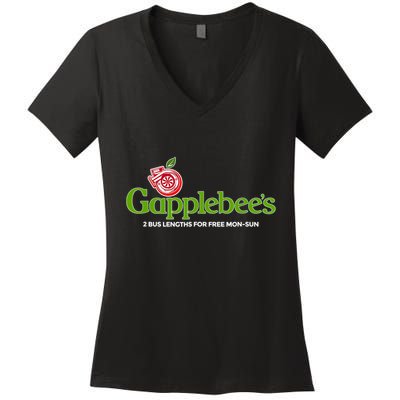 Gapplebees Drag Racing Gapped American Muscle Gift Women's V-Neck T-Shirt