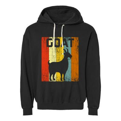 Goat Disco Retro Vintage Goat Lover Garment-Dyed Fleece Hoodie