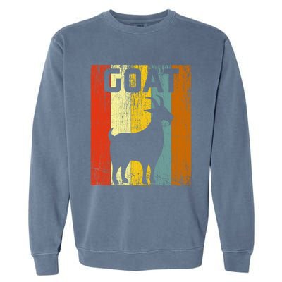 Goat Disco Retro Vintage Goat Lover Garment-Dyed Sweatshirt