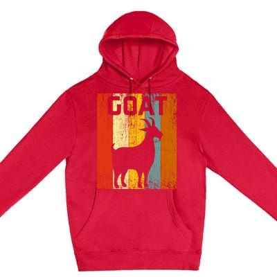 Goat Disco Retro Vintage Goat Lover Premium Pullover Hoodie