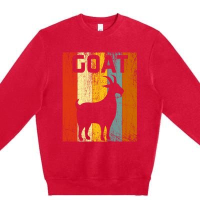 Goat Disco Retro Vintage Goat Lover Premium Crewneck Sweatshirt