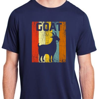 Goat Disco Retro Vintage Goat Lover Adult ChromaSoft Performance T-Shirt