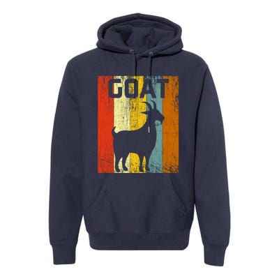 Goat Disco Retro Vintage Goat Lover Premium Hoodie