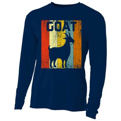 Goat Disco Retro Vintage Goat Lover Cooling Performance Long Sleeve Crew