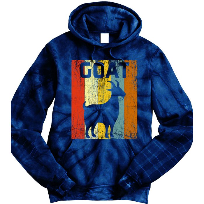 Goat Disco Retro Vintage Goat Lover Tie Dye Hoodie