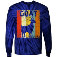 Goat Disco Retro Vintage Goat Lover Tie-Dye Long Sleeve Shirt