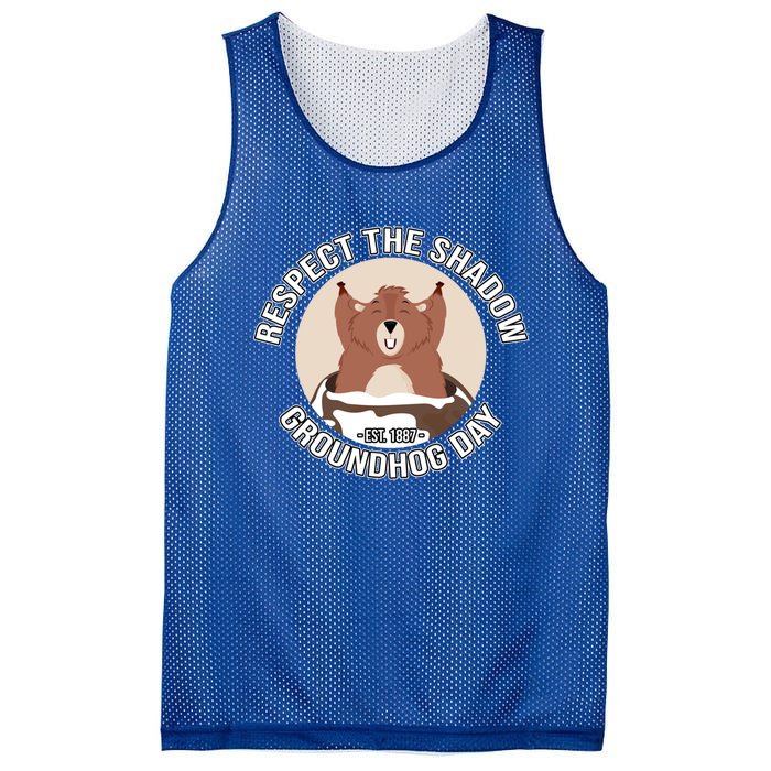 Groundhog Day Respect The Shadow Teens Great Gift Mesh Reversible Basketball Jersey Tank