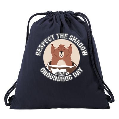 Groundhog Day Respect The Shadow Teens Great Gift Drawstring Bag