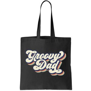 Groovy Dad Retro 70s Aesthetic Style Men Tote Bag