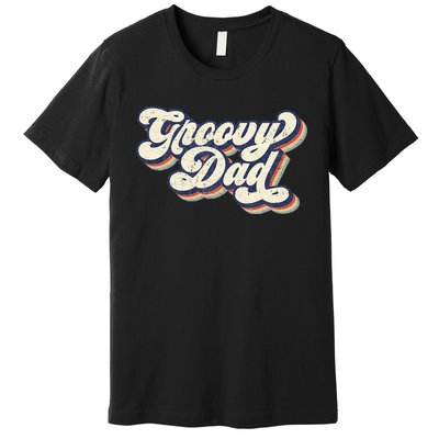 Groovy Dad Retro 70s Aesthetic Style Men Premium T-Shirt