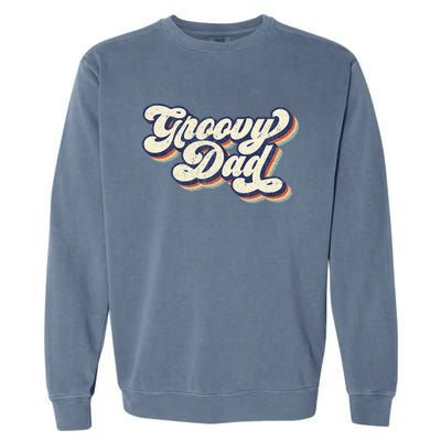 Groovy Dad Retro 70s Aesthetic Style Men Garment-Dyed Sweatshirt