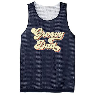 Groovy Dad Retro 70s Aesthetic Vintage Papa FatherS Day Mesh Reversible Basketball Jersey Tank