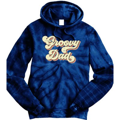 Groovy Dad Retro 70s Aesthetic Vintage Papa FatherS Day Tie Dye Hoodie