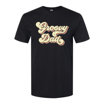 Groovy Dad Retro 70s Aesthetic Vintage Papa FatherS Day Softstyle CVC T-Shirt