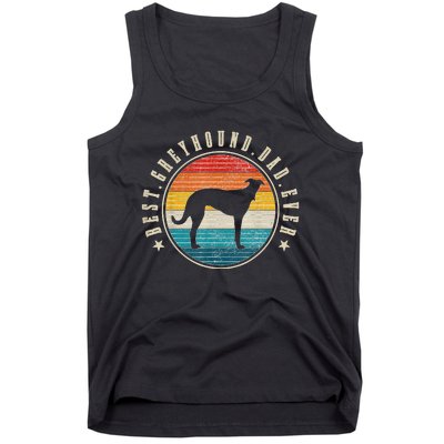 Greyhound Dad Retro Vintage Dog Funny Greyhound Dad Tank Top