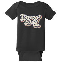 Groovy Dad Retro 70s Aesthetic Style Baby Bodysuit