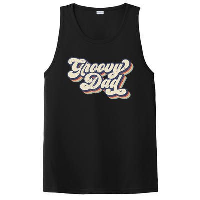 Groovy Dad Retro 70s Aesthetic Style PosiCharge Competitor Tank