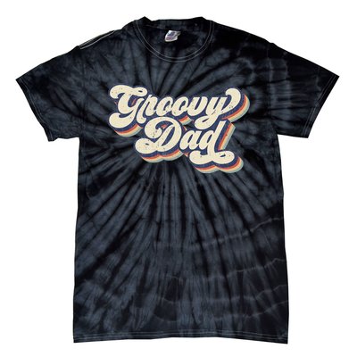 Groovy Dad Retro 70s Aesthetic Style Tie-Dye T-Shirt