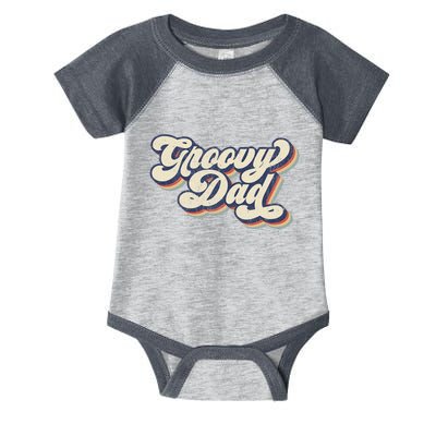 Groovy Dad Retro 70s Aesthetic Style Infant Baby Jersey Bodysuit