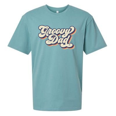 Groovy Dad Retro 70s Aesthetic Style Sueded Cloud Jersey T-Shirt