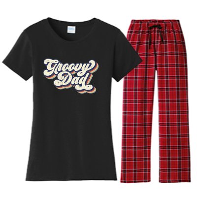 Groovy Dad Retro 70s Aesthetic Style Men Women's Flannel Pajama Set