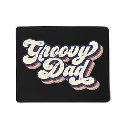 Groovy Dad Retro 70s Aesthetic Style Men Mousepad