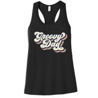 Groovy Dad Retro 70s Aesthetic Style Men Women's Racerback Tank