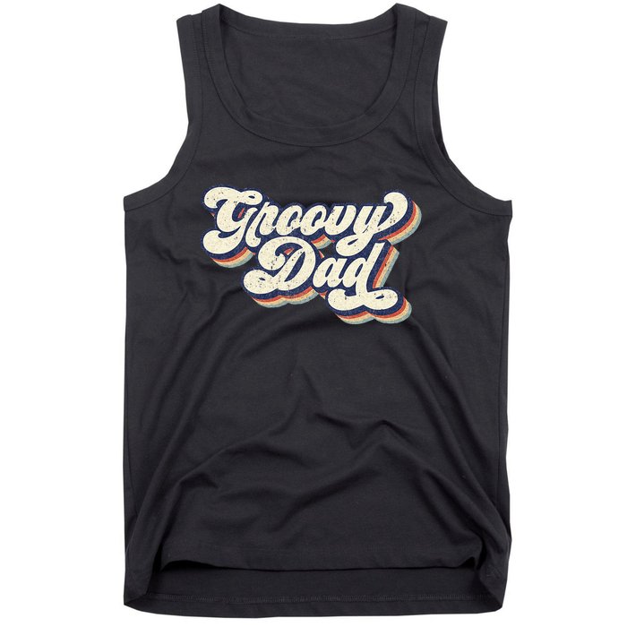 Groovy Dad Retro 70s Aesthetic Style Men Tank Top