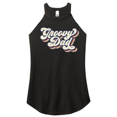 Groovy Dad Retro 70s Aesthetic Style Men Women's Perfect Tri Rocker Tank